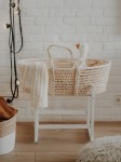 Kołyska RockingBaby biała z koszem mojżesza Ahojbaby