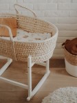 Kołyska RockingBaby biała z koszem mojżesza Ahojbaby - detale