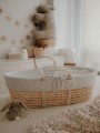 Wysciolka szara z bawelny organicznej z koszem mojżesza Ahojbaby