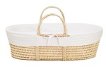 Cover for Moses basket -  white organic cotton