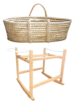 Ahojbaby Moses basket with RockingBaby cradle - natural color